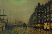 Atkinson Grimshaw Liverpool Quay by Moonlight oil painting artist